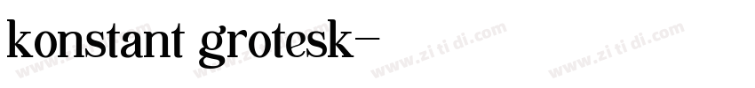 konstant grotesk字体转换